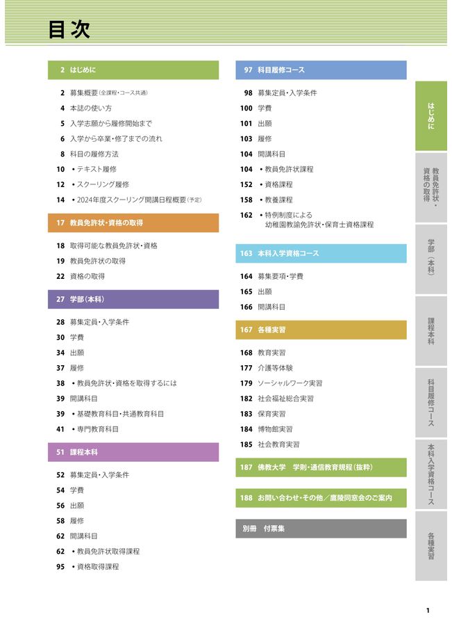 佛教大学通教[入学要項2024]2刷,デジパン用